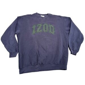 Vintage 90s IZOD Mens Navy Blue Crewneck Sweatshirt Pullover Logo Size Large